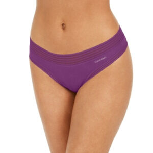 Calvin Klein Women Striped Waist Thong Loyal Size S